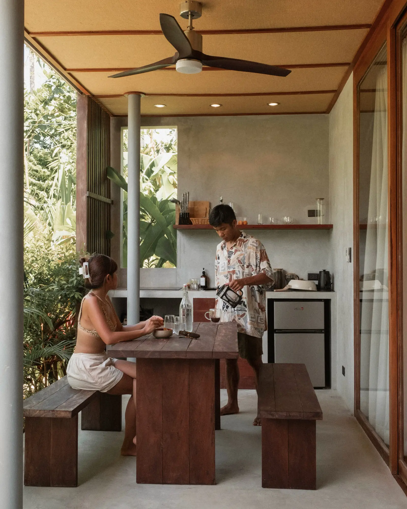 Open-air dining area